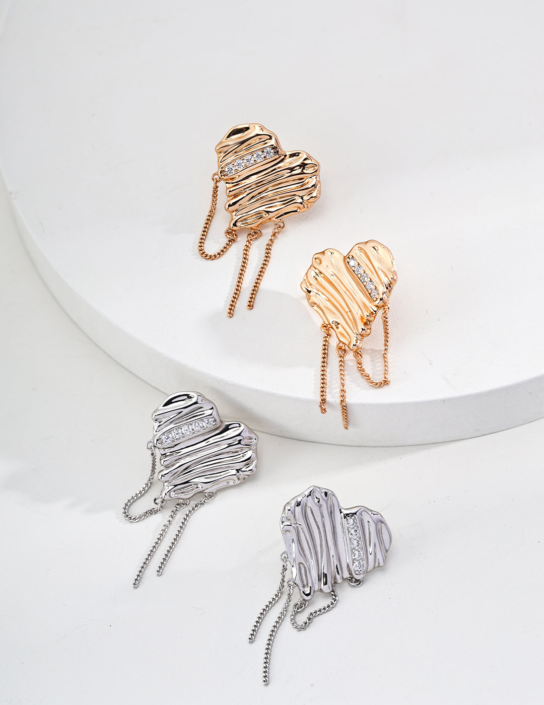 Éclat d’Océan - Tidal Heart Earrings