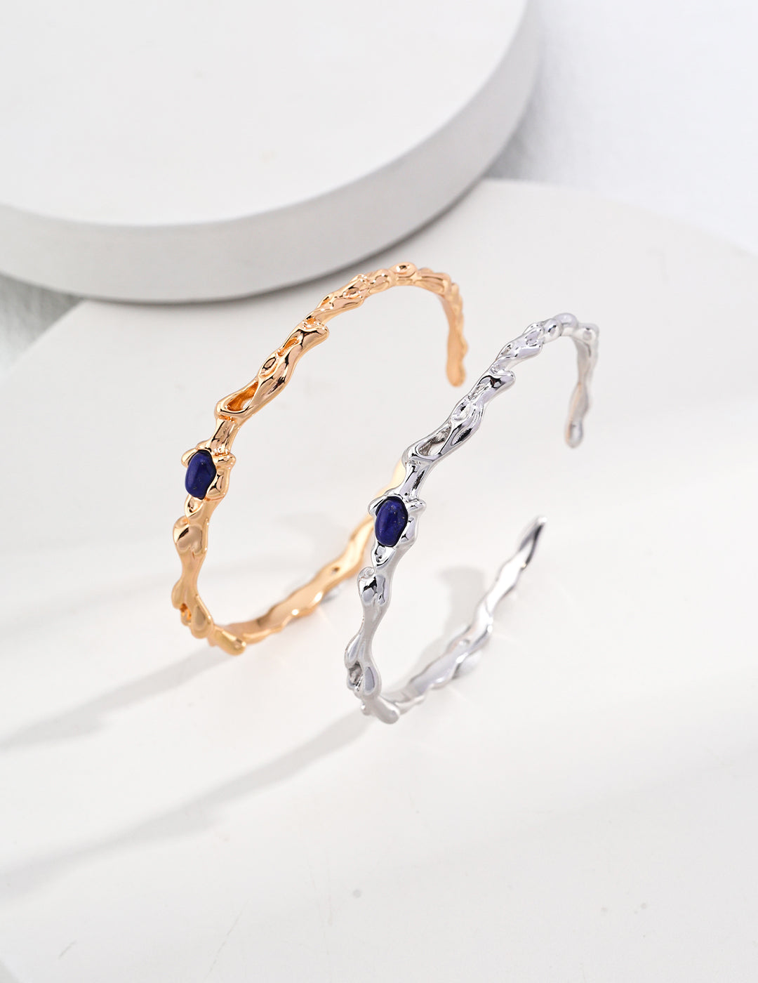 Ripple Gemstone Cuff Bracelet