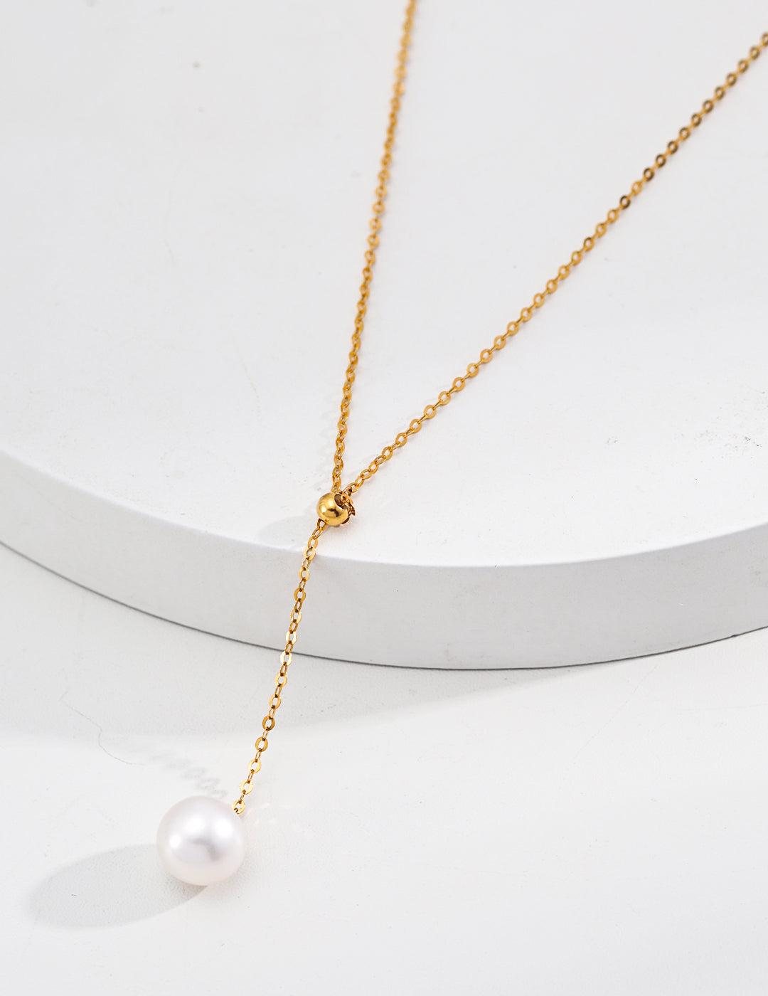 18k Golden Drop Pearl Necklace