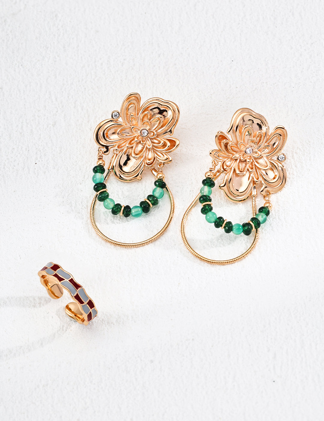 Emerald Bloom Earrings