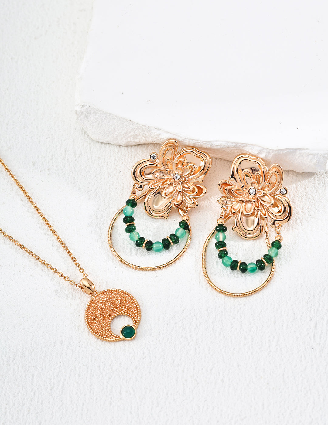 Emerald Bloom Earrings