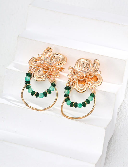 Emerald Bloom Earrings